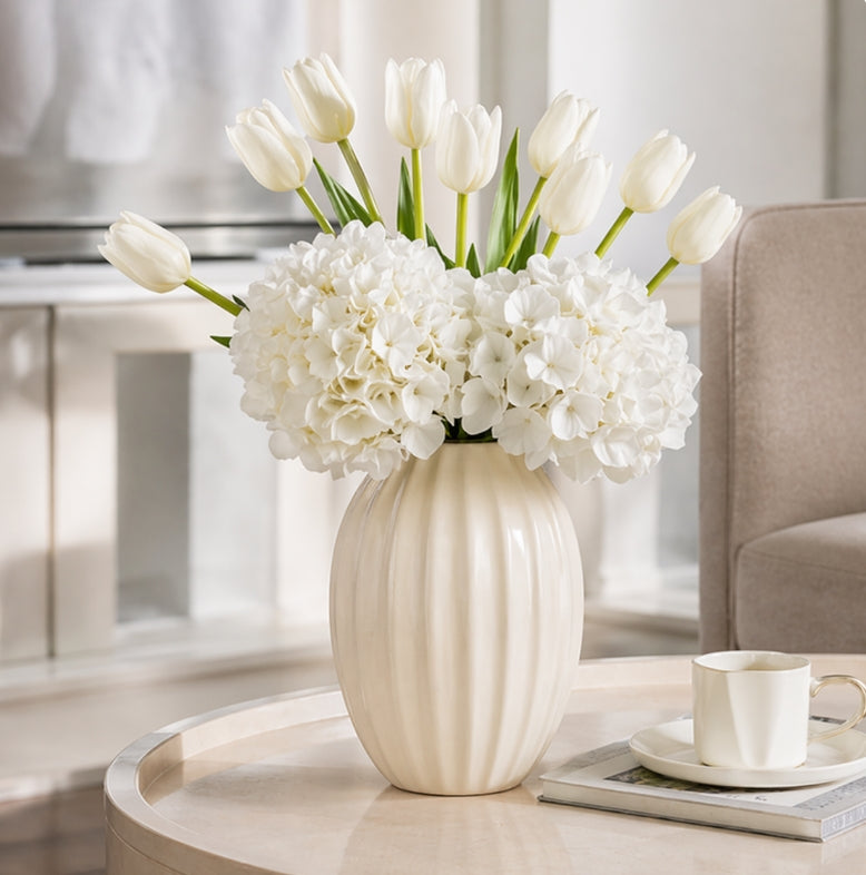 Pure White Promise Faux Flowers